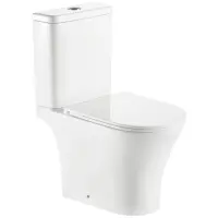 Унитаз-компакт SantiLine SL-5010 безободковый, с сиденьем микролифт, белый