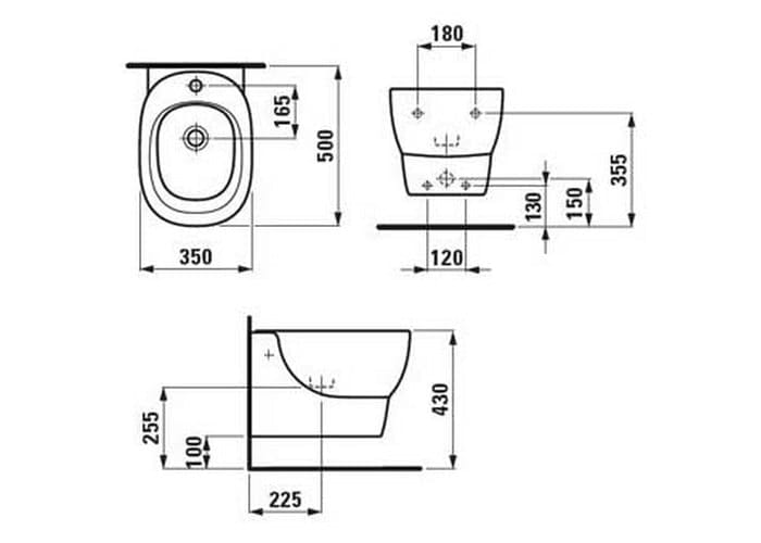 Биде подвесное Laufen Mimo 8.3055.1.000.302.1