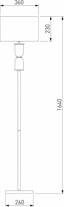 Торшер Eurosvet Caprera 01154/1 никель