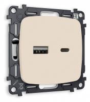 Розетка 2хUSB type A и C без рамки Ambrella Volt OMEGA MO331010