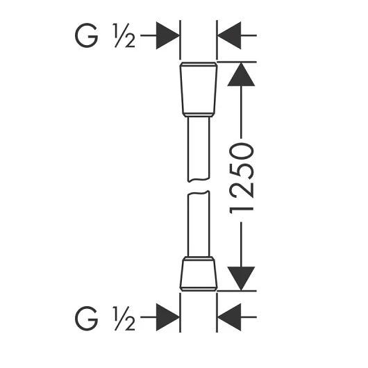 Душевой шланг hansgrohe Isiflex 28272140 шлифованная бронза