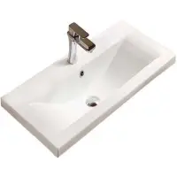 Раковина CeramaLux 9393-90 91x40 см, накладная, белый
