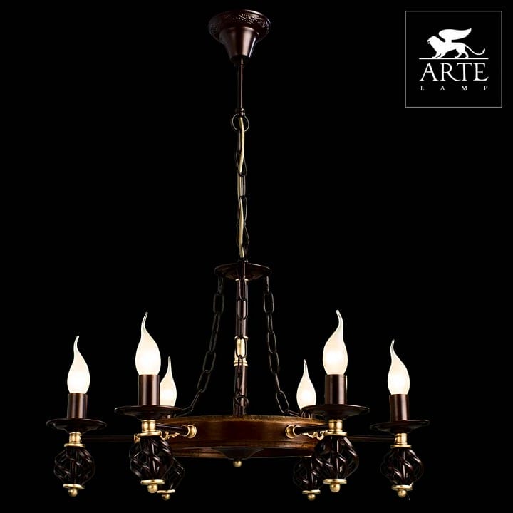 Подвесная люстра Arte Lamp Cartwheel A4550LM-6CK
