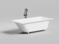 Ванна из искусственного камня Salini Orlando 170х80 102026MF черная матовая