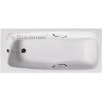 Ванна чугунная Goldman Saga SG18080H 180x80 см, с отверстиями под ручки, белый