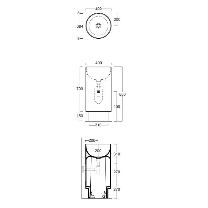 Раковина Simas Po-Mo 40 PO07bi