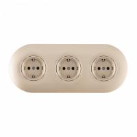 Розетка с заземлением и со шторкой Arte Milano SET08-3 SET08-3-40-1x3 shampan