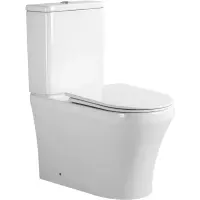 Унитаз-компакт Grossman GR-4485SQ безободковый, торнадо, с сиденьем микролифт, белый