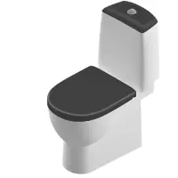 Унитаз-компакт с сиденьем микролифт Sanita Luxe Best Color Motion WC.CC/Best/2-DM/BLK.G/S1