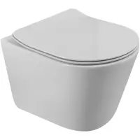 Унитаз подвесной BelBagno Flay-R BB053CH-TOR-FC безободковый, торнадо, белый