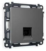 Розетка Ethernet RJ-45 и со шторками, без рамки Ambrella Volt ALFA MA662010