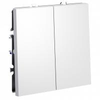 Выключатель проходной двухклавишный без рамки Voltum S70 VLS020302