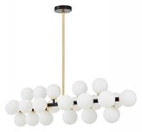 Люстра на штанге LUMINA DECO MARSIADA LDP 6033-24 BK+GD