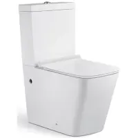 Унитаз-компакт Timo Soli TK-301 безободковый, с сиденьем микролифт, белый