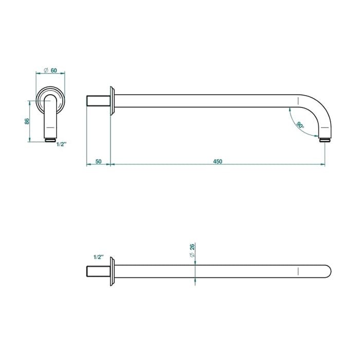 Держатель для душа THG Panthere Cristal clair U6A.A02.84L