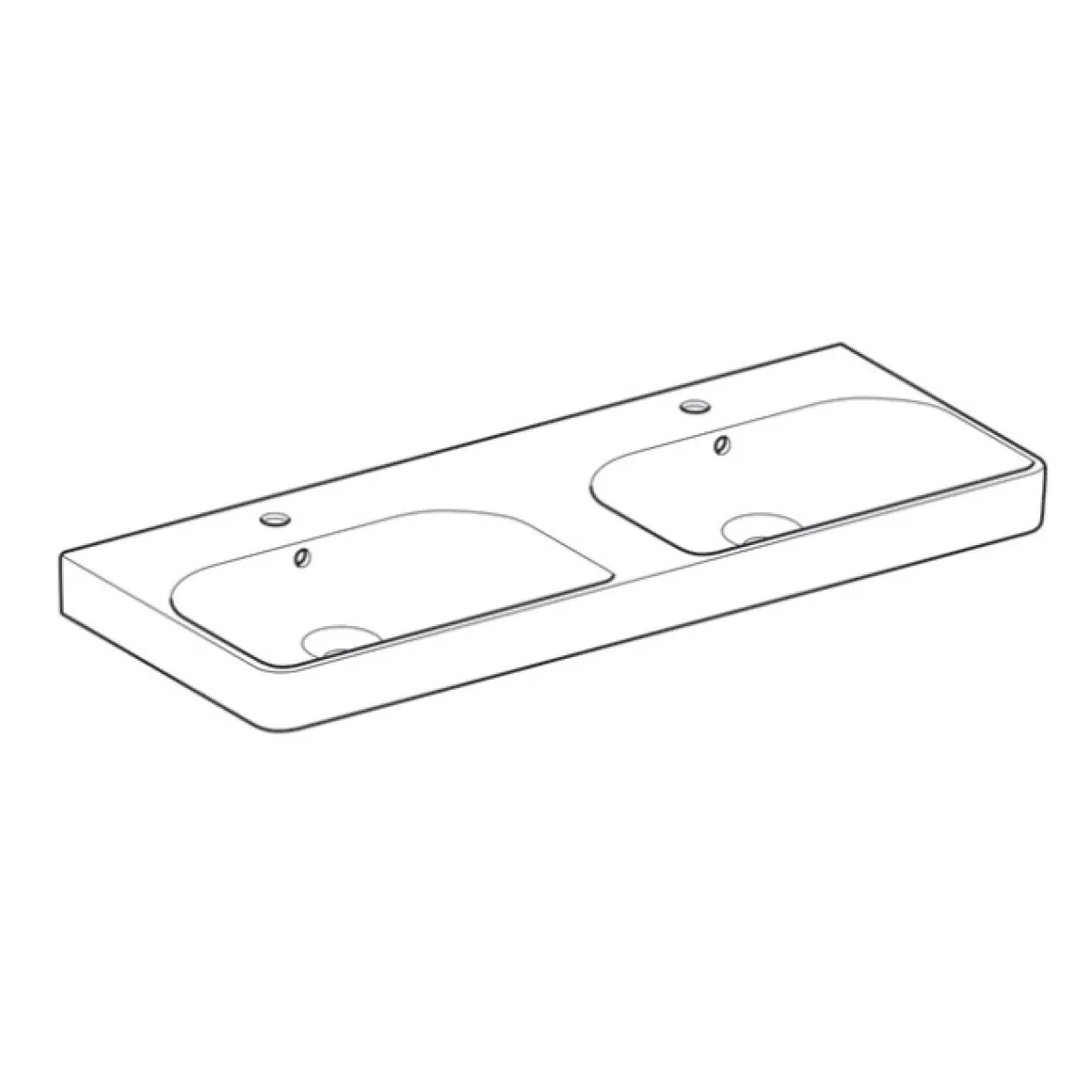 Раковина 120x48 см Geberit Smyle Square 500.223.01.1