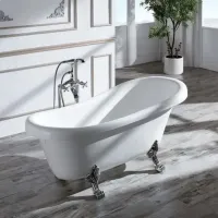 Акриловая ванна Ceruttispa Classic CT9323 157x77 см, отдельностоящая, белый