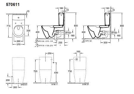 Бачок для унитаза Villeroy&Boch Subway 2.0 57061101 Альпийский белый
