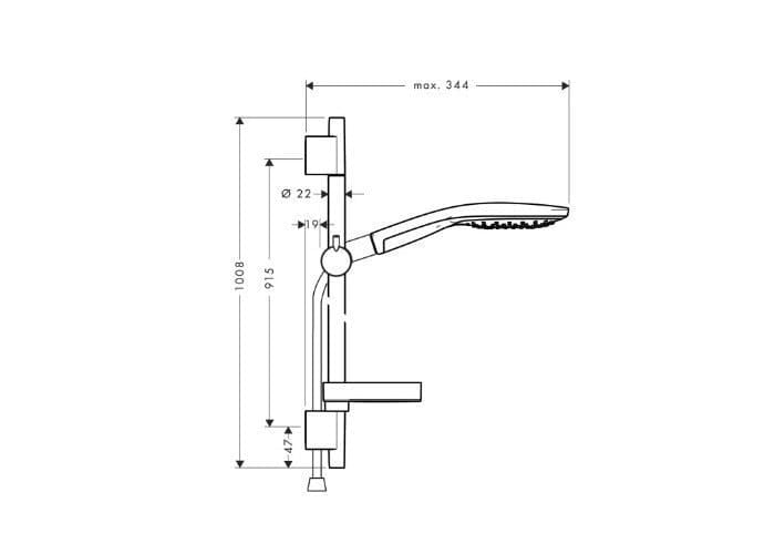 Душевой гарнитур hansgrohe Raindance Select S150 3 jet/ Unica'S Puro 27803000