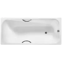 Ванна чугунная Wotte Start 1700x750UR 170x75 см, с отверстиями под ручки, белый