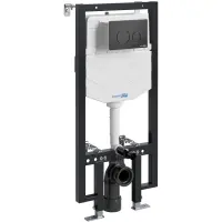 Инсталляция для унитаза WasserKRAFT Vils 56 56TLT.010.ME.MB02 с кнопкой смыва, черный матовый