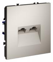 Розетка двойная Ethernet RJ-45 без рамки Voltum S70 VLS060203