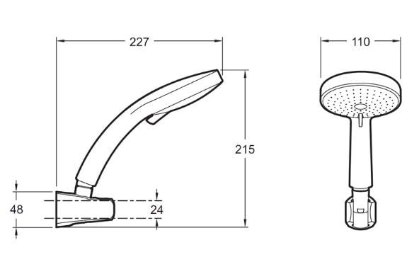 Душевой гарнитур Jacob Delafon CITRUS E12917-CP