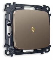 Выключатель одноклавишный с подсветкой без рамки Ambrella Volt Quant MO632010