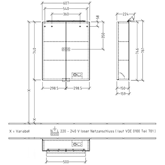 Зеркальный шкаф Villeroy&Boch MY VIEW ONE A4396000