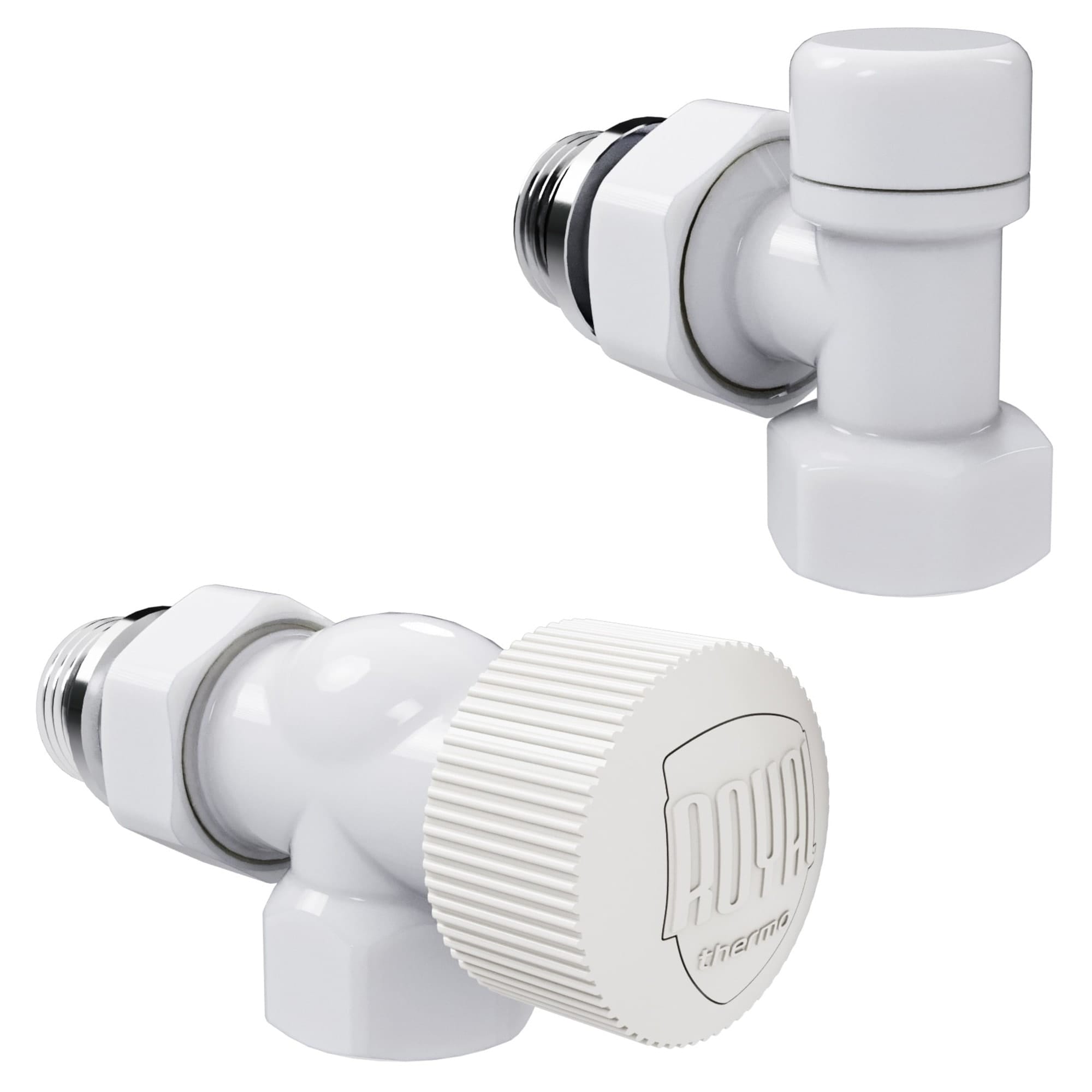 Набор термостатический осевой Royal Thermo Design 1/2"М30х1,5 (Белый)