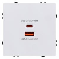 Розетка 2хUSB type A и C без рамки Kollinger Eclipse EC-024WG