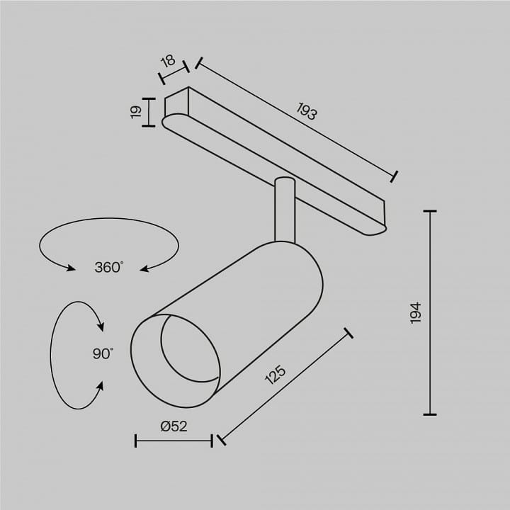 Светильник на штанге Maytoni Technical Фокус TR032-2-12W4K-M-BW
