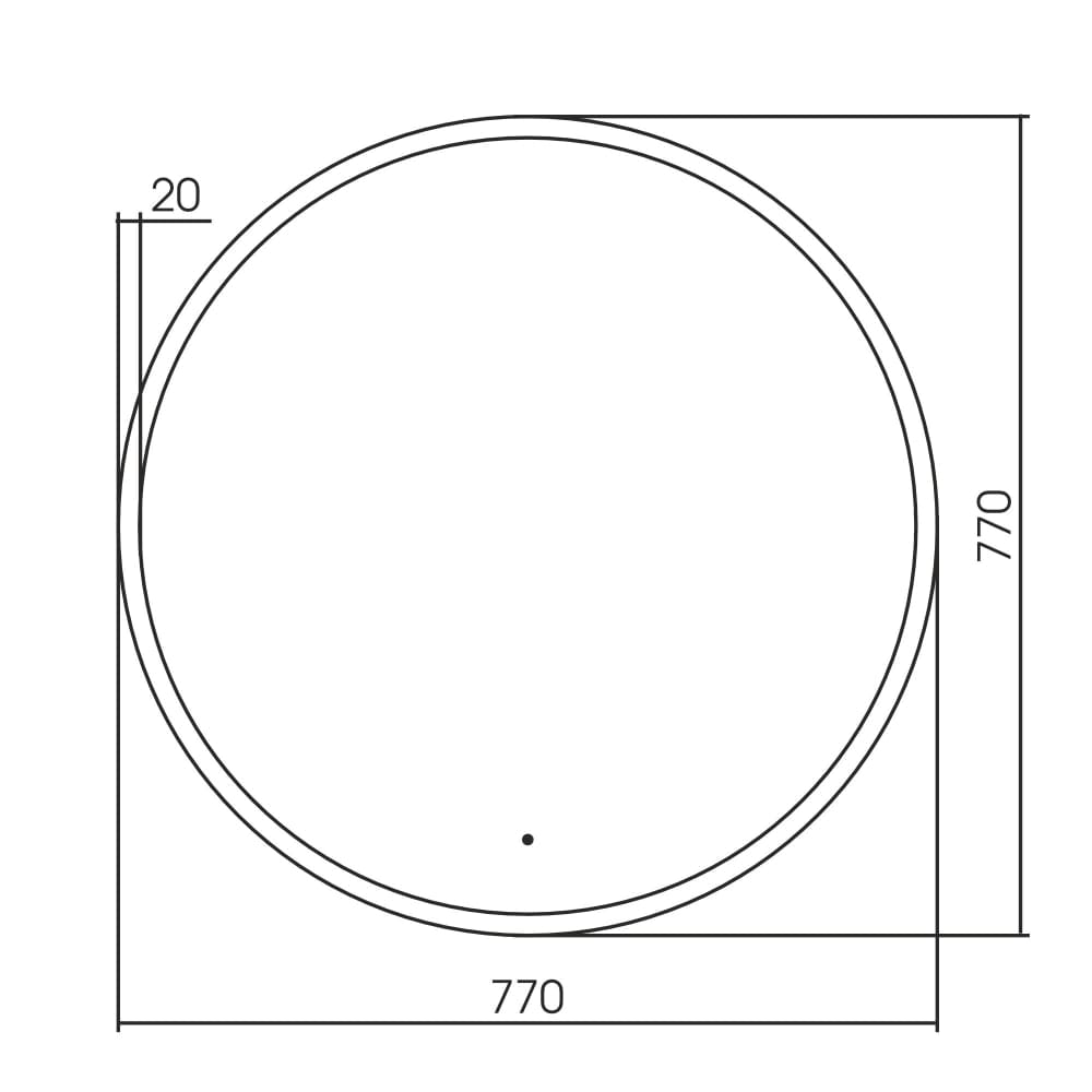 Зеркало с подсветкой Abber Mond AG6204SCG-0.77 золото