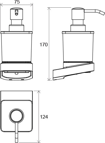 Дозатор для жидкого мыла Ravak 10° TD 231 X07P323
