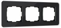 Рамка на 3 поста Werkel Elite (черный, стекло) W0032448