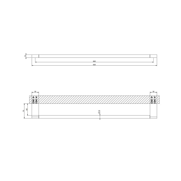 Полотенцедержатель Gessi Origini 60 см 66504#707 черный