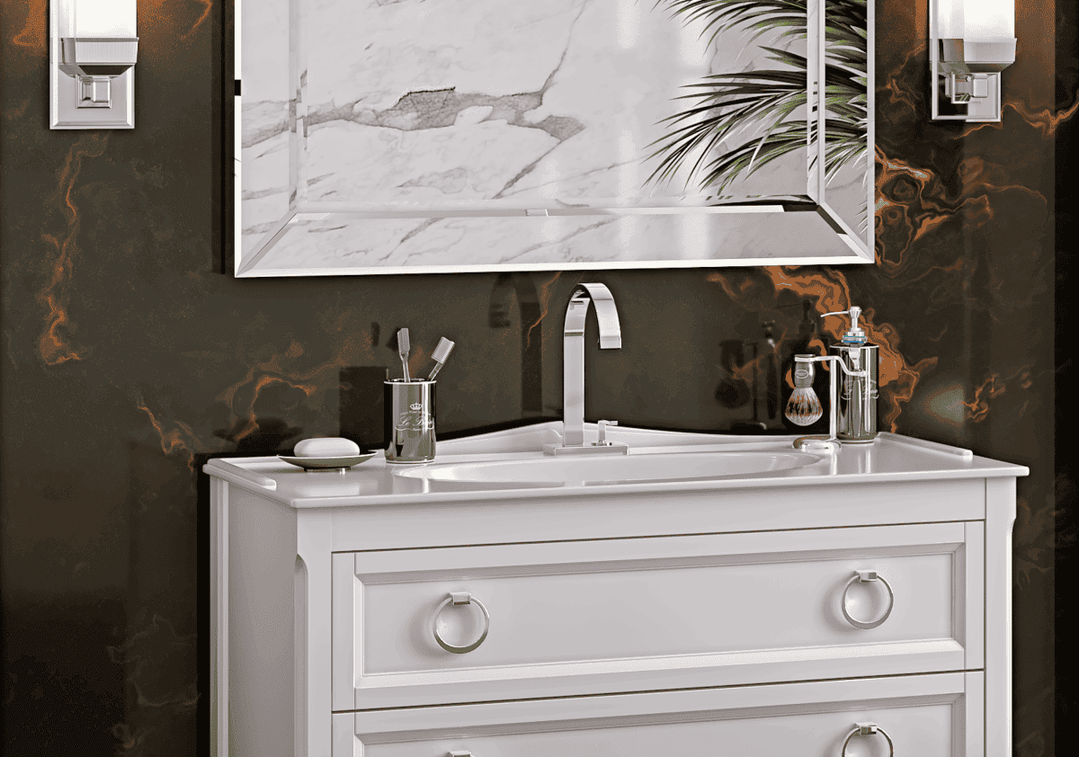 Тумба с раковиной Bagno Piu Moretta 2.0 107 белый матовый