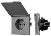 Розетка влагозащищенная с заземлением с крышкой, без рамки Arlight SCT-TENDO 054092