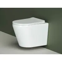 Унитаз подвесной Ceramica Nova Highlight CN1804 безободковый, с сиденьем микролифт, белый