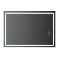 Зеркало с контурной Led-подсветкой AM.PM GEM 100 M91AMOX1003WG часами и косметическим зеркалом