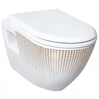 Унитаз подвесной Creavit Terra TP325-11CB00E-NA00 белый/золото