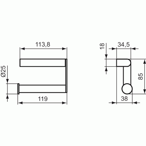 Держатель туалетной бумаги Ideal Standard Connect N1381AA