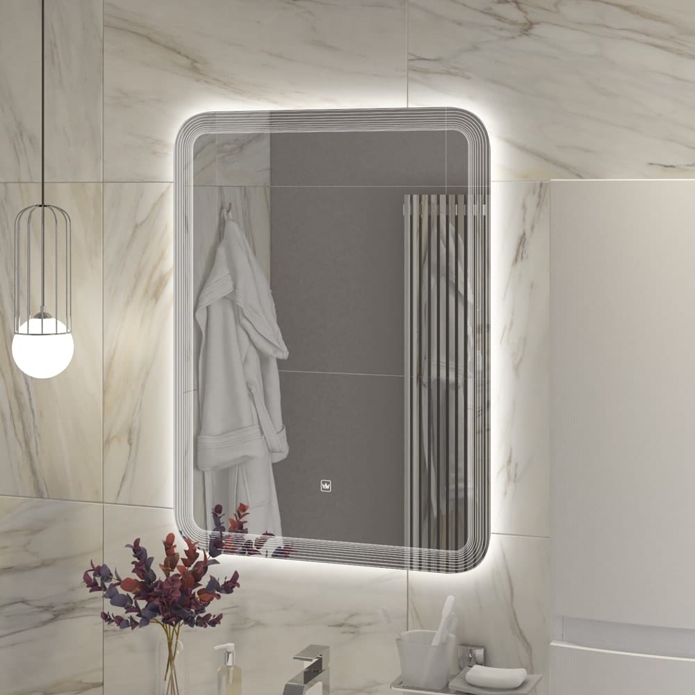 Зеркало Cezares Duet 60 CZR-SPC-DUET-600-800-LED-TCH c подсветкой