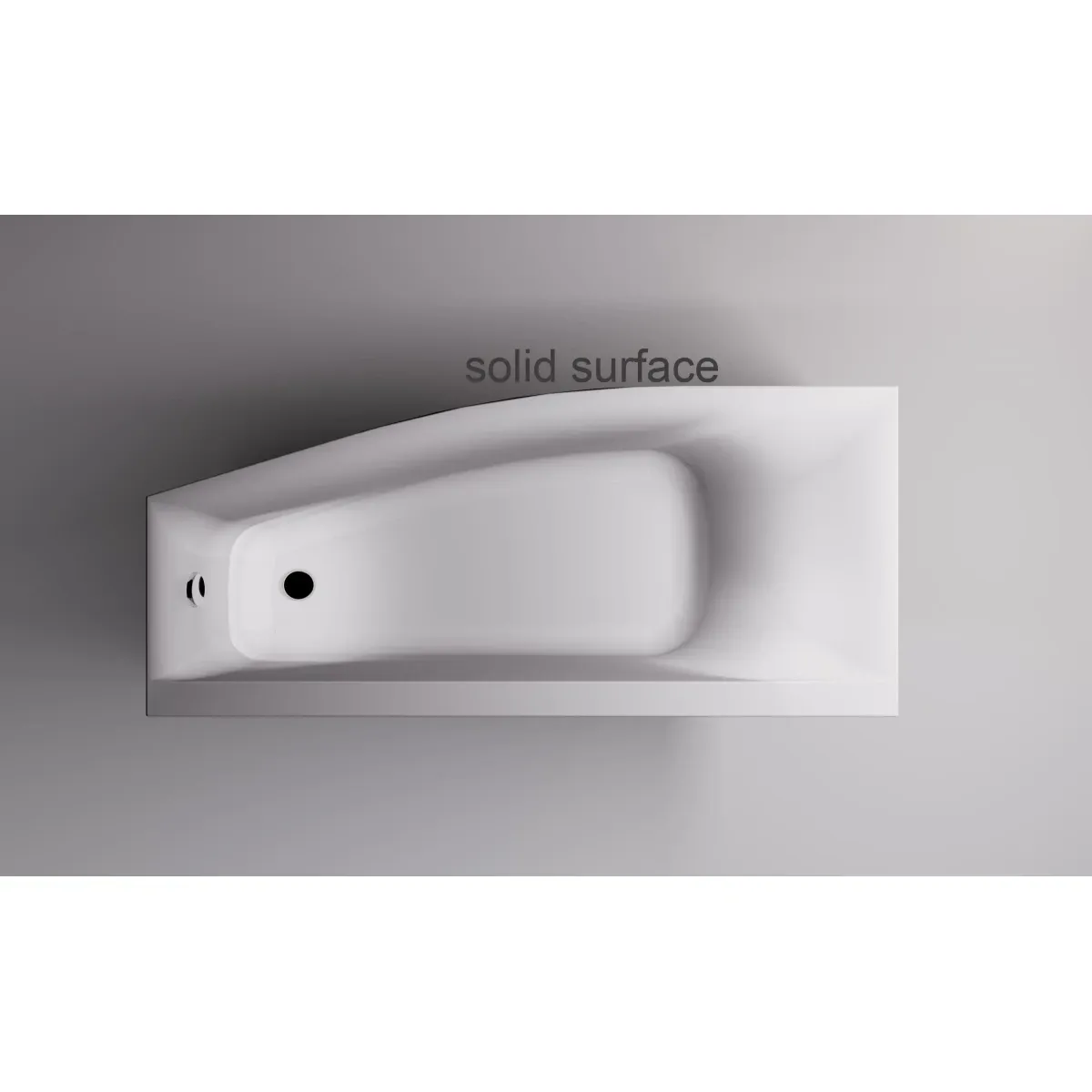 Ванна из литьевого мрамора Astra-Form Скат Solid Surface 01010082 170x75 см L, угловая, белый матовый