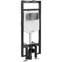 Инсталляция для унитаза WasserKRAFT Dinkel 58 58TLT.010.ME.PB03 с кнопкой смыва, черный глянец