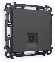 Розетка телефонная RJ-11 со штрокой без рамки Ambrella Volt Quant MA912030