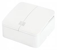 Выключатель двухклавишный с подсветкой Stekker София 49290