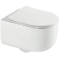 Унитаз подвесной Grossman GR-4416SQ безободковый, торнадо, с сиденьем микролифт, белый