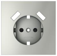 Накладка для розетки с заземлением и со шторками и 2хUSB type A Voltum S70 VLS000905