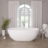 Акриловая ванна Grossman Classic GR-2503 169x87 см, отдельностоящая, белый глянец